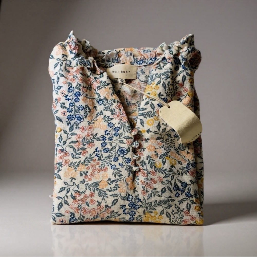 MELLODAY Floral Button-Down Blouse - Picture 4 of 5